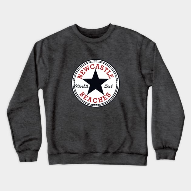 Newcastle Beaches Crewneck Sweatshirt by drummingco